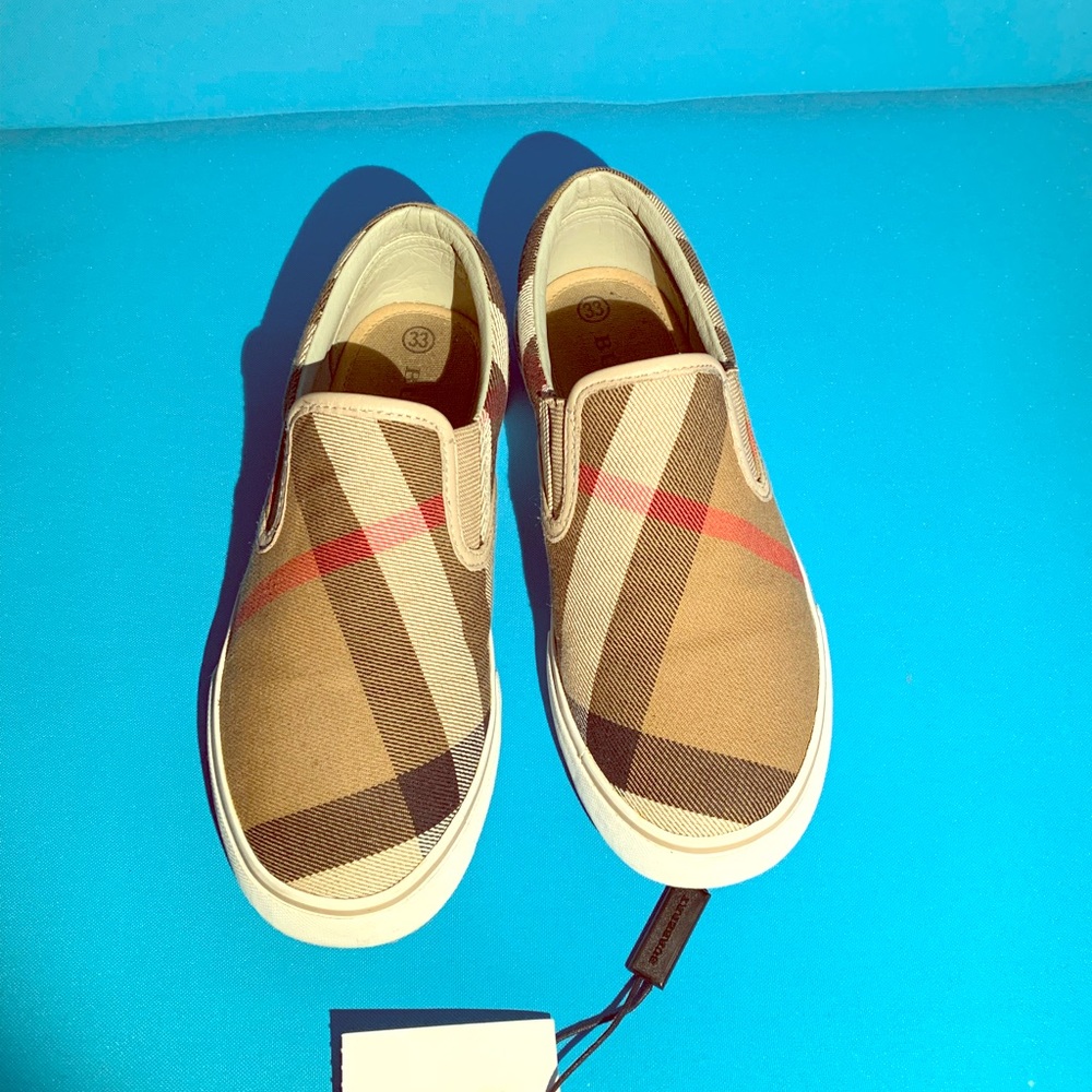 Burberry kids unisex slip on sneakers